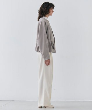 BEIGE， 【洗える・VERY3月号掲載】PORDIC / ノーカラードルマンジャケット Taupe