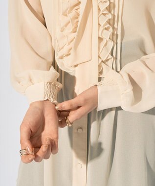YECCA VECCA 【archive】フリルボウタイブラウス Ivory