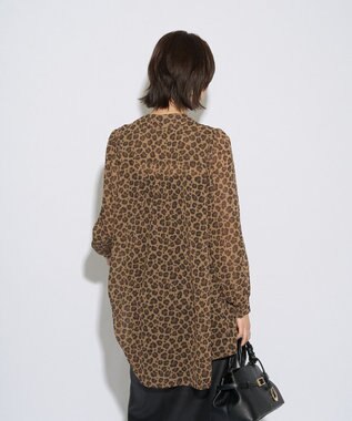 YECCA VECCA 【archive】フリルボウタイブラウス Leopard