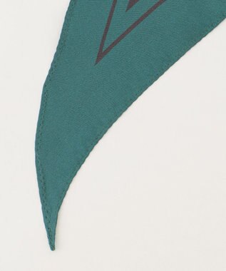 自由区 ロゴダイヤ スカーフ ネイビー×ミントグリーン