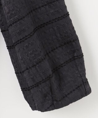 J.PRESS LADIES L SIMMOD ジャカード ボリュームスリーブ ワンピース ダークネイビー系