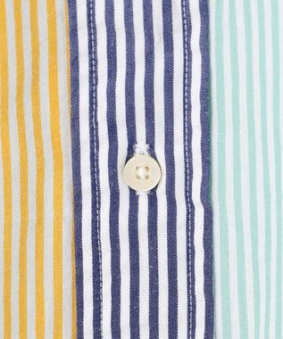 J.PRESS YORK STREET 【UNISEX】クレイジーパターン バンドカラーシャツ イエロー系8