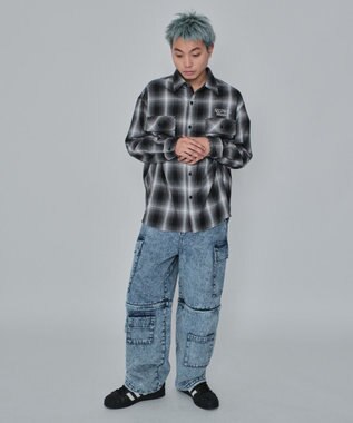 WEGO 2WAYマルチデニムカーゴパンツ デニム淡加工色