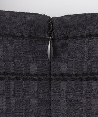 J.PRESS LADIES L SIMMOD ジャカード ボリュームスリーブ ワンピース ダークネイビー系