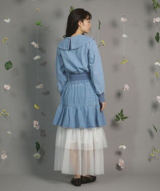 Green Parks ｄａｚｚｌｉｎ　襟付きデニムショートｚｉｐブルゾ Indigo