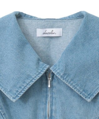 Green Parks ｄａｚｚｌｉｎ　襟付きデニムショートｚｉｐブルゾ Indigo
