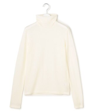 ICB 【先行予約・WEB限定】 コットンレーシージャガード ハイネックカットソー オフホワイト