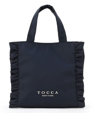 TOCCA 【美人百花掲載】【一部カラー撥水】TRIM WAVES MINITOTE ミニトートバッグ ネイビー系