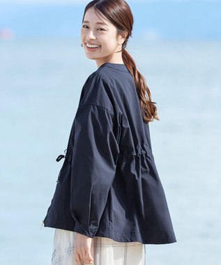 Tiaclasse 【新色追加・洗える】メモリーノーカラードロストブルゾン ネイビー