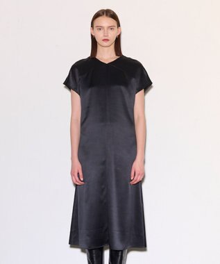 JOSEPH 【洗える】シルクサテン　ドレス Black