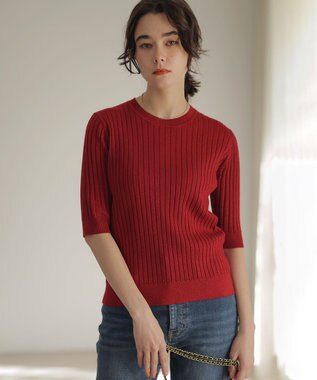 組曲 S 【ご好評につき追加販売 / 新色追加】ラメアンサンブル ニット レッド系