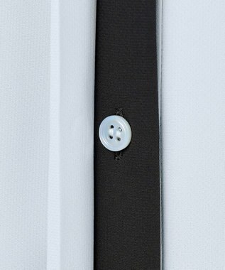 ICB L 【UVケア・速乾・洗える】BackSatinAmunzen バンドカラーブラウス サックスブルー系