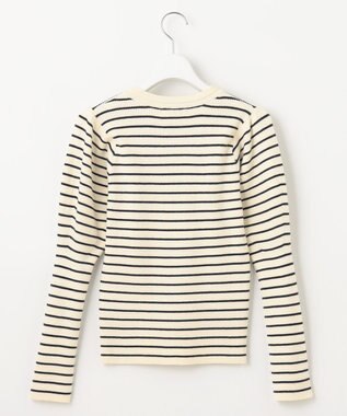 Feroux 【洗える】パフショルダーリブ ニット ホワイト系1