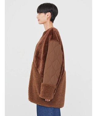 AMERICAN HOLIC キルポカボアＭｉｘキルティングコート Brown