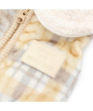 PET PARADISE スヌーピー ボア ジップベスト 《仲良し》 中型犬 ベージュ