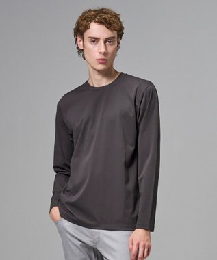JOSEPH HOMME 新色追加【高機能素材】ハイゲージベアスムース　クルーネック長袖Ｔシャツ グレー系