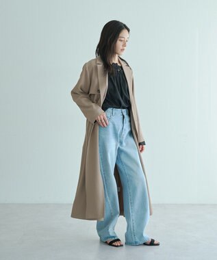 YECCA VECCA ORGABITS切替ストレートデニム Light Indigo