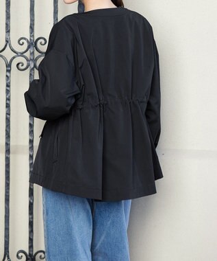 Tiaclasse 【新色追加・洗える】メモリーノーカラードロストブルゾン ブラック