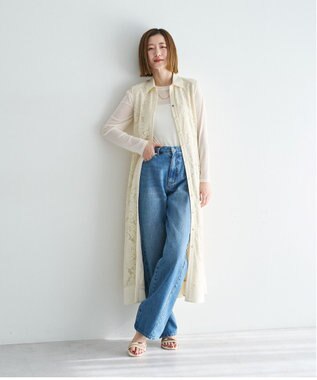 YECCA VECCA ORGABITS切替ストレートデニム Indigo