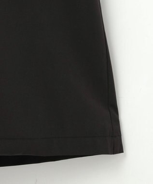 Feroux 襟付きドッキング ワンピース グレージュ×ブラック系