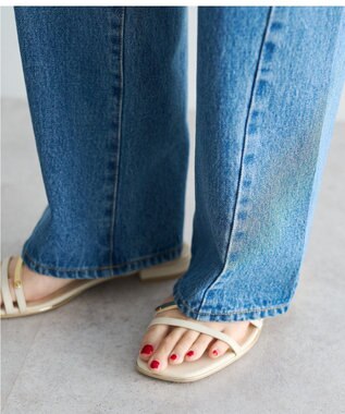 YECCA VECCA ORGABITS切替ストレートデニム Indigo