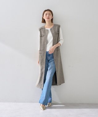 YECCA VECCA ORGABITS切替ストレートデニム Indigo