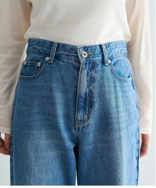 YECCA VECCA ORGABITS切替ストレートデニム Indigo