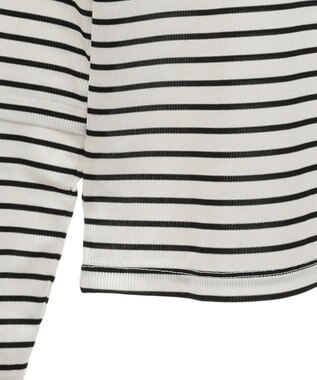 earth music&ecology シャーリングスリーブリブタートルプルオーバー Border