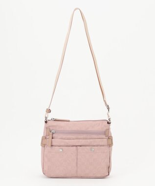 LA BAGAGERIE モノグラム　スクエアナイロンショルダー　SSサイズ ピンク