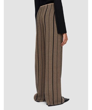 JOSEPH シェブロンジャガード　ニットトラウザーズ Black/Oak