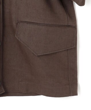 BEIGE， 【VERY 5月号掲載】CRINUM / オーバーサイズリネンジャケット Dark Brown