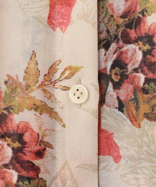 自由区 S ボタニカルプリント ワンピース ライトベージュ系