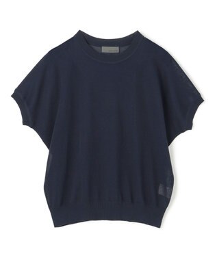 uncrave シアー ニットプルオーバー ネイビー