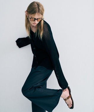 uncrave メッシュニット カーディガン ブラック