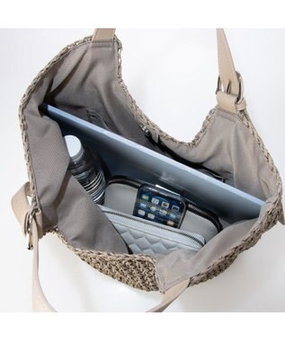 UNBILLION カシュカシュ cachecache / ベルトハンドルクロッシェトート カゴバッグ GY