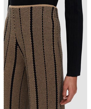 JOSEPH シェブロンジャガード　ニットトラウザーズ Black/Oak