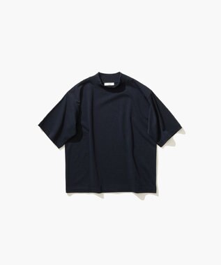 ATON DRY COTTON JERSEY | モックネックTシャツ NAVY