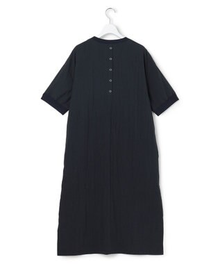 J.PRESS YORK STREET 【WOMEN】リヨセルコットン ニットコンビ ワンピース ネイビー系