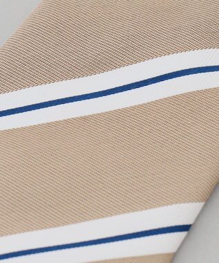 GOTAIRIKU 【日本製】シルク ネクタイ_ストライプ ベージュ系1