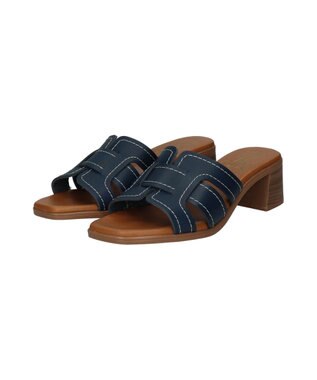  【Oh my Sandals】チャンキーヒールレザーサンダル
