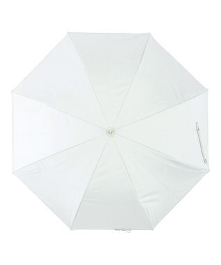 MOONBAT estaa 晴雨兼用 長傘 ボーダーテープリボン 日傘 遮光 遮熱 UV ホワイト