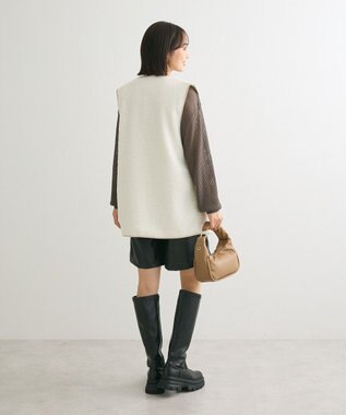 Green Parks ラメシアーリブニットプルオーバー Gray