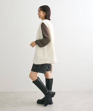 Green Parks ラメシアーリブニットプルオーバー Gray