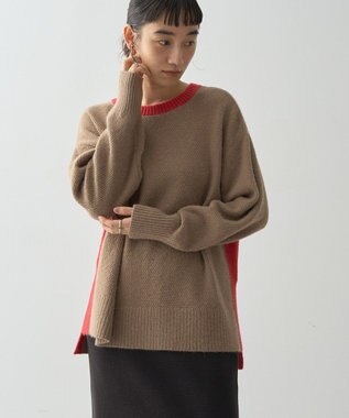 AMERICAN HOLIC 配色ニットポコポコプルオーバー