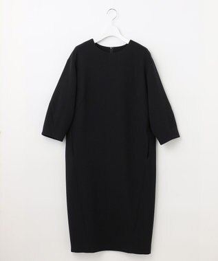 自由区 【XSサイズ～/洗える】ライトダブルクロス ワンピース ネイビー