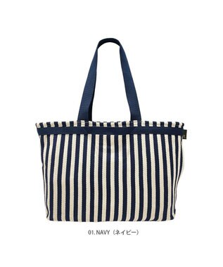 ROOTOTE 1148【大容量:ヘリンボーン】LT.グランデ.ストライプ-A 01：ネイビー