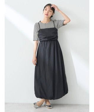 earth music&ecology テックバルーンキャミワンピース Black