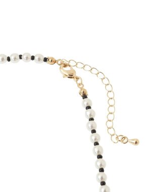 Green Parks ・ＨＡＬＦ　ＴＩＭＥ　パール＆カラービーズネックレス Black