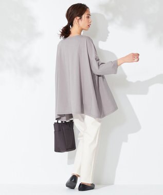 ANY 【洗える】テントライン カットソー グレー系