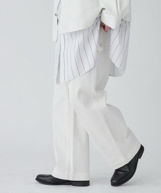 WEGO 【ユニセックス着用ITEM】ルーズペインターパンツ ホワイト